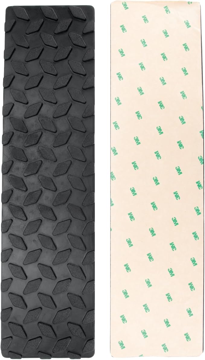 Performance Tool W1893 4-Inch x 15-1/2-Inch Diamond Tread Rubber Step Mats - Non-Skid Adhesive Traction for Trailers, Trucks, Boats, and More