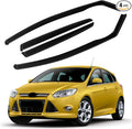 4pcs in Channel Rain Guards Fit for 2012 2013 2014 2015 2016 2017 Ford Focus Hatchback/Sedan, Durable Window Visors Side Wind Deflectors, Vent Shades Visors Shield