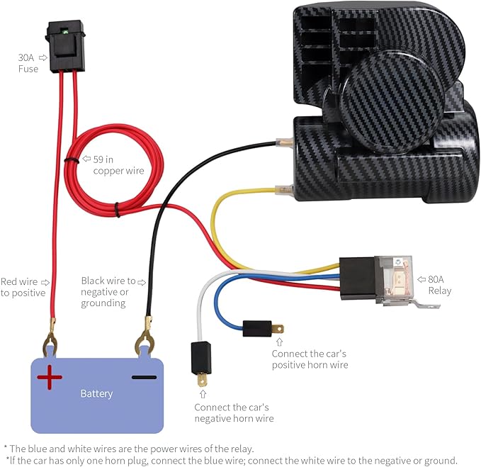 Air Horns - 150DB Super Loud horn kit for Car, Motorcycle, Truck, Boat, & Pickup - 12V Train horn with Horn Cover,Compatible with motorbike
