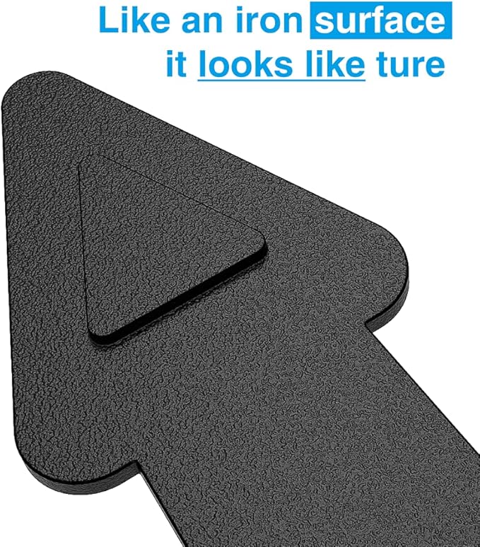 ZEKOO Garage Door Magnetic Decorative Hardware Kit Garage Door Magnets Accents Faux Hinges and Handle Garage Door Decoration Curb Appeal Set of 6, Black