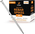 Heavy Duty Rebar Stakes 14" - 1/2" Diameter Threaded Galvanized Steel Spikes – 100 Pack Metal Ground Stakes for Speed Bumps & Wheel Stops – Support Estacas de Metal – Durable Asphalt Surface