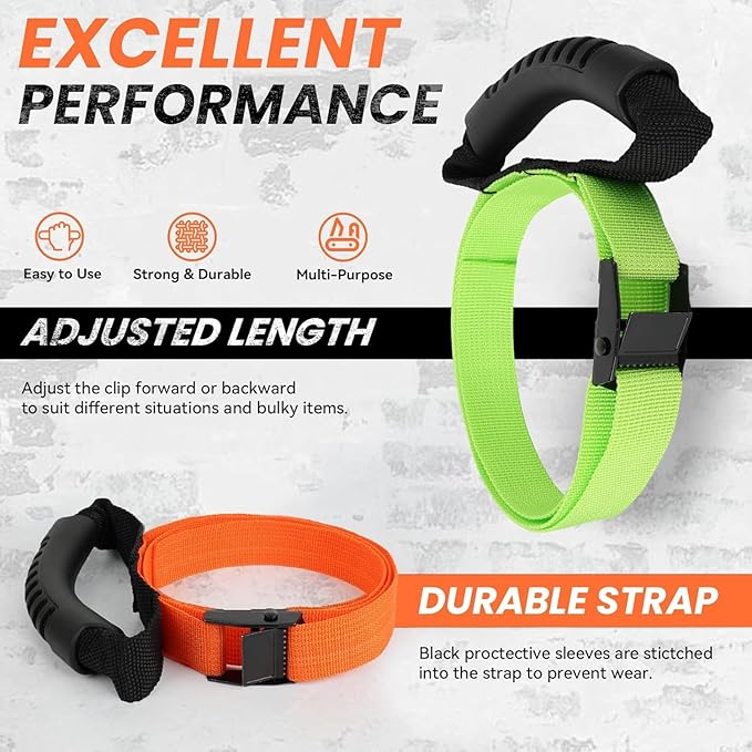 Heavy Duty Storage Straps with Handle and Easy Adjustable Steel Black Lock Slider Buckles,Extension Cord Strap for Cords Pool Hoses Ropes and Garden Hose (2 Pack)