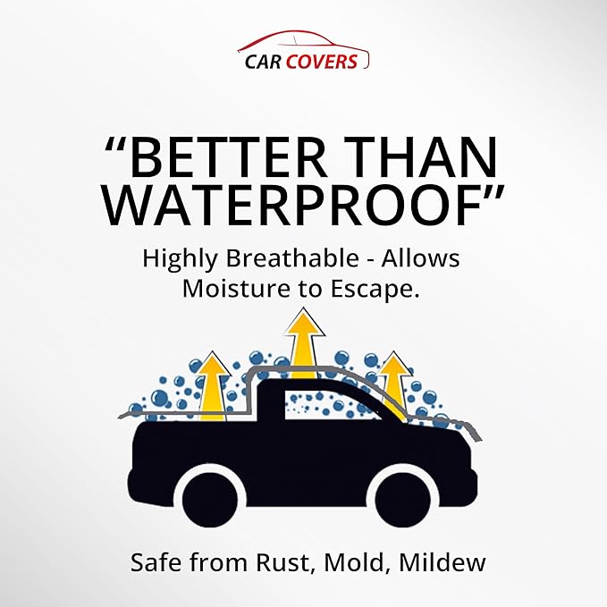 Car Covers Weatherproof Max Truck Cover & Warranty Compatible with Ford 2000-2019 F-250 Regular Cab, 8'– Outdoor Cover, Prevents Theft with Cable Lock