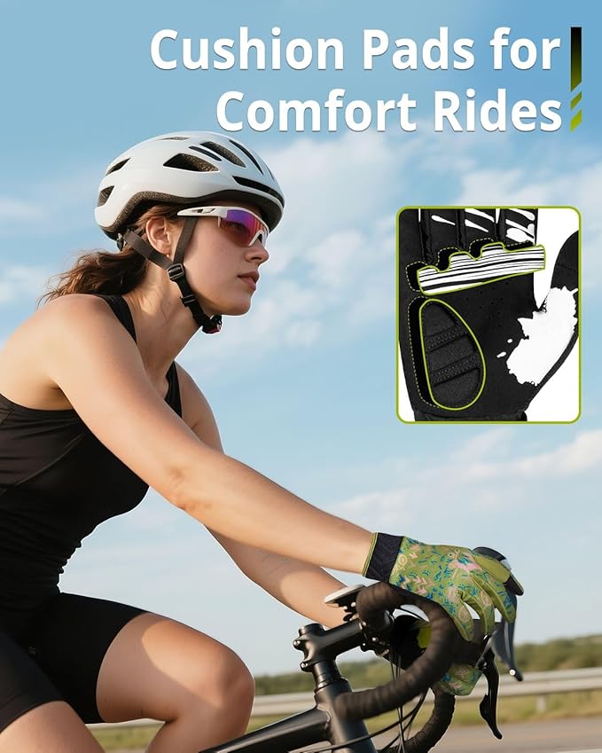 RIGWARL Skeleton Motorcycle Gloves Men Women Touchscreen, Non-Slip Mountain Bike Gloves for Men Cycling, Lightweight Dirt Bike Riding Bicycle Glove