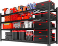 Storage Shelves, Garage Shelving Heavy Duty 2640LBS Capacity, 60"L x 24"W x 60"H Adjustable Metal Shelving Organizer Wire Rack, 4 Tier Utility Shelf Unit for Pantry Closet Warehouse Organization