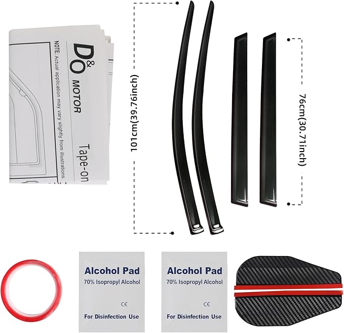 Window Rain Guards Fit for 2021-2025 Nissan Rogue S, SV, SL, Platinum, 4-Piece Acrylic Set with 3M Tape 2.5mm Thick Highway Wind Noise Reduction Exterior Car Accessories 2022 2023 2024