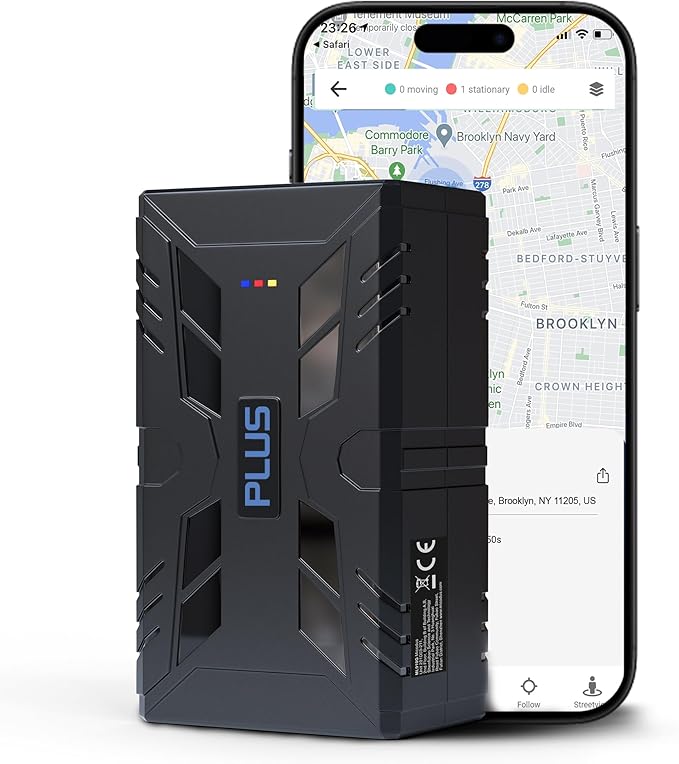 REWIRE SECURITY 104-Plus 4G Magnetic GPS Tracker for Vehicle | Easy Mount | Fits with Car, Truck, Van & Motorbike | Portable Live Tracking | Up to 4 Month Battery Life | Low Cost Subscription Plans