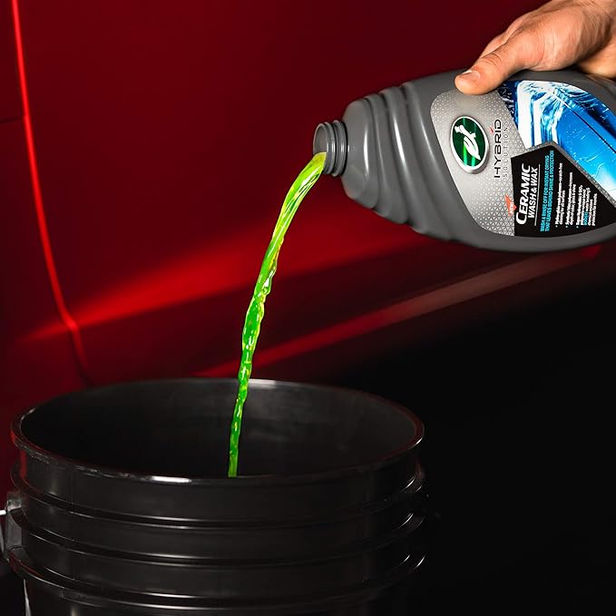 Turtle Wax 53411 Hybrid Solutions Ceramic Wash and Wax, Easy Clean Ceramic Infused Formula Removes Dirt and Grime, Long Lasting Shine and Protection for Cars, Trucks and More, 48 oz. (Pack of 1)