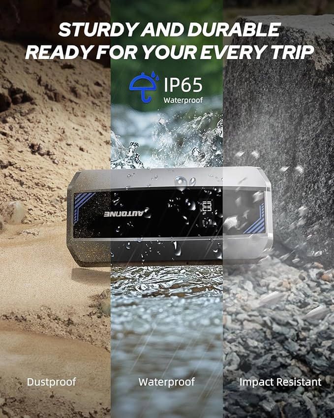 AUTOONE Car Jump Starter 5800A Battery Booster, Portable Battery Pack for All Gas 10L Diesel, 12V Jump Box with Smart Jumper Cable for Car Battery, Vehicle Lithium Starter, LCD Display, w/LED Light