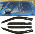 4pcs Original Shatterproof Outside Mount Rain Guard Durable Side Window Wind Deflectors Dark Smoke Vent Window Visors Compatible with F-150 01-03 Crew (Super Crew) Cab Pickup 94949