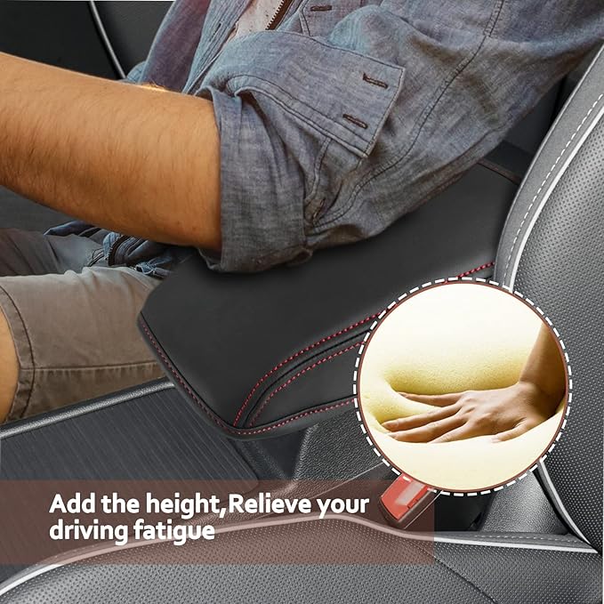 SKTU for 2013-2019 Volkswagen VW Golf 7 MK7 MK7.5 Central Console Armrest Rest Pad 2019 Golf 7 MK7 MK7.5 Center Console Seat Box Cover Protector Automotive Car Center Console Soft Cushion