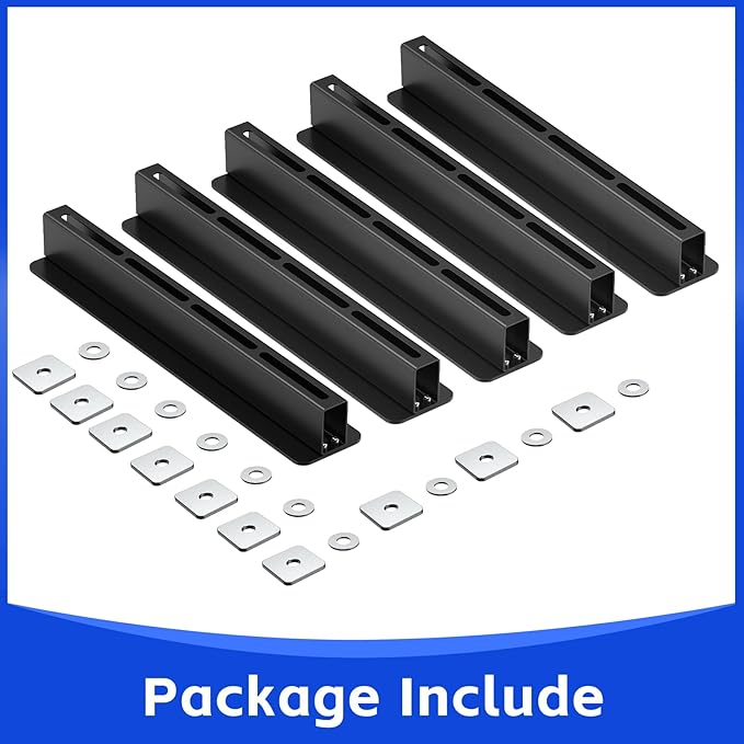 5 Pack Overhead Storage Bin Rack, Ceiling Racks for Utility Bins Organization, Heavy Duty Rack Ceiling Garage Storage for Supports Most Bins Container (for 4 Bins, Bins are not included)