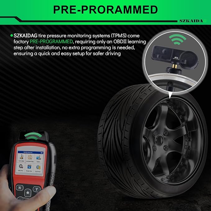 433MHz TPMS Sensors Pre-Programmed for:-Dodge Durango 2011-2015 Charger Challenger for:-Jeep Wrangler 2014-2019 Grand Cherokee for:-Ram 1500 2500 for:-Chrysler 300 OE#56029398AB