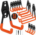 Garage Hooks Ladder Hooks for Hanging Heavy Duty Garage Organizer Wall Mount Metal Garage Storage Organization Tool Hanger Utility Rack for Garage Wall, Shed, Garden, Workshop