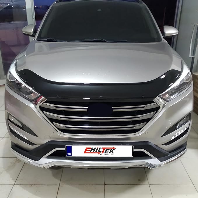 Hood Deflector Guard Fits Hyundai Tucson 2016-2020 | Bug & Bonnet Shields, Protects from Particles & Bug, All Weather - Durable - Easy Assembly Without Drill