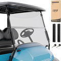 10L0L Golf Cart Windshield for Club Car Precedent 2004-Up, Tempo, 2017-Up Onward, Clear/Tinted Fold Down Club Car Windshield Anti-UV Impact Resistant - 37.5"W X 33.6"H