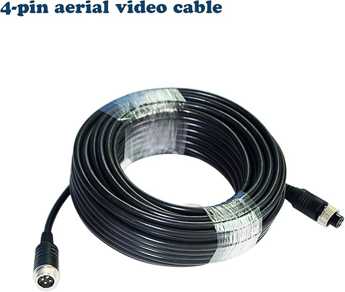 (17FT / 5m Backup Camera Cable, 4-pin Aviation Video Extension Cable, Car Video Extension Cable Backup Camera Extension Cable,AV Extension Cable CCTV Rear View Camera,Car Video System