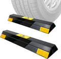 ROBLOCK 16" Heavy Duty Parking Aid with 1.8 Inch Higher Design, Car Parking Stopper for Garage 2 PCS, Parking Aids Protects Car, Parking Gadgets Easy to Install 2 Packs, 16" L x 3.7" W x 1.8" H