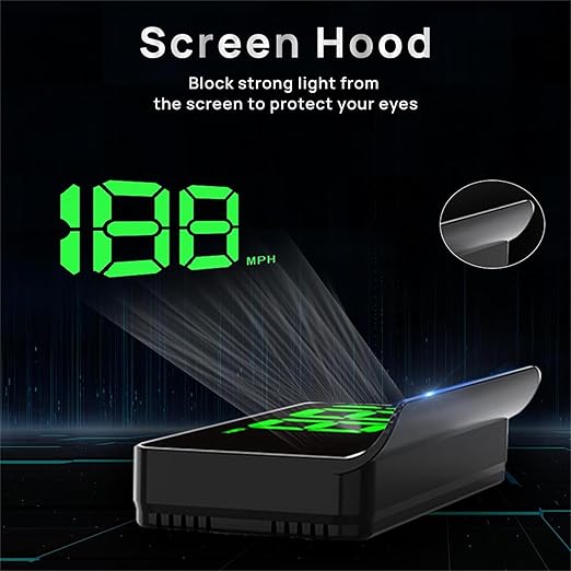 Heads up Display for Cars,Car HUD,Head up Display for Car,Digital GPS HUD Speedometer,USB Cable Plug and Play,Automatic Brightness Adjustment,Large Font Display