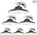 6 Pack 480V LED High Bay Light UL DLC Listed UFO Light 150W 100W 80W Adjustable, Dimmable High Bay LED Shop Lights 5000K Daylight, IP65 Commercial Bay Lighting for Warehouse Factory