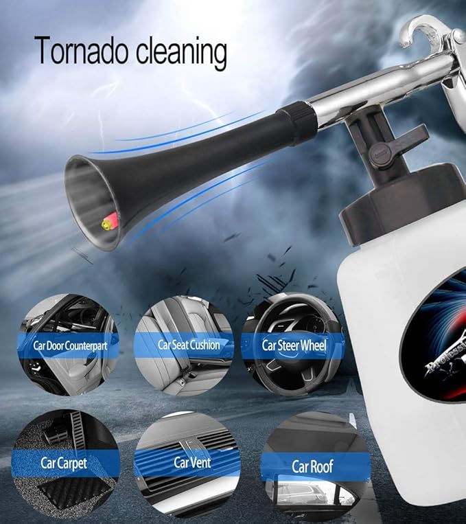 Car Interior Cleaner, Auto Detail Tools Car Detailing Kit(Needs Air Compressor) High Pressure Car Cleaning Gun Car Cleaning Kit for Vehicle Upholstery Carpet Seat