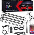 Nilight Car Interior Lights with APP Control 16 Million RGB Colors Strip Lights with Music Sync Mode and Multiple Scene Options for Cars Trucks SUVs