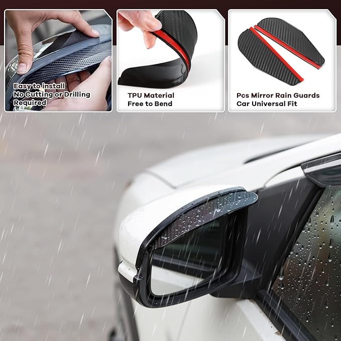 4PCS in Channel Rain Guards for Tacoma 2005-2015 Double Cab, Durable Side Wind Deflectors, Vent Window Visors Shades Shield, 2006 2007 2008 2009 2010 2011 2012 2013 2014