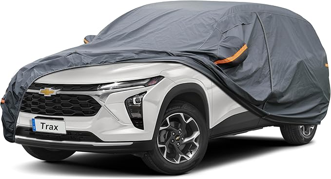 Premium Car Cover Custom Fit Chevrolet Chevy Trax (2013-2025), 16 Layers Heavy Duty Car Cover Waterproof All Weather with Zipper Door for Sun Rain Snow Dust Uv Protection