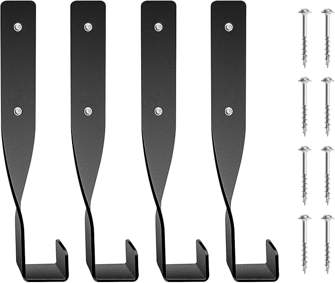 4PCS Chainsaw Wall Mount Storage Rack, Heavy-Duty Chainsaw & Tool Wall Mount Holder, Weed Eater String Trimmer Hanger, Backpack Blower Storage Hooks for Garage Organization
