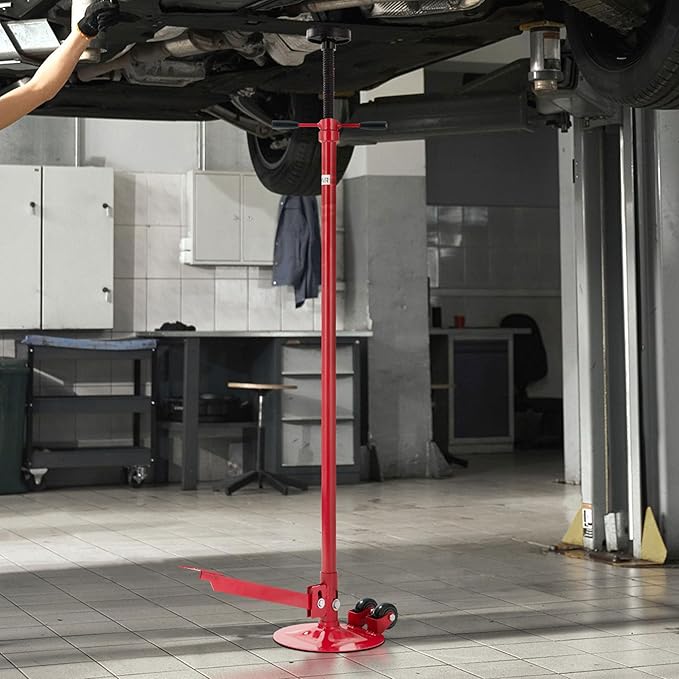 SPECSTAR Movable Underhoist Support Stand with Foot Pedal, 3/4 Ton 1650Lbs Capacity Jack Stand Lifting from 52 to 76 Inch with Replaceable Saddle and Steel Base