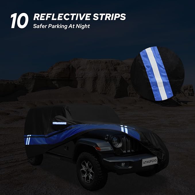 10-Layer Waterproof 4 Door All Weather Universal Fits Jeep Wrangler Cover for TJ YJ CJ JK JL