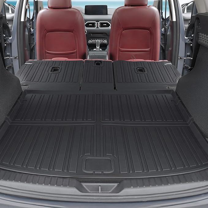 Floor Mats Set for Mazda CX-5 2017-2024 2025 Accessories, Full Coverage All Weather Floor Mats Cargo Mat with Backrest Protectors & Door Sill Guards