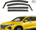 Extra Durable Window Deflectors in-Channel Window Visors Rain Guards Fit for Hyundai Santa Fe 2019-2023, Sun Visors, Wind Vent for Shades, Exterior Car Accessories - 4pcs. AG0728