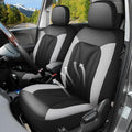 GIANT PANDA Fit Kia Sportage Forte Telluride Sorento Seltos Soul K5 NIRO Carnival Front Car Seat Cover, 3D Air Mesh Breathable Seat Protector, Grey+Black(2-Pack)