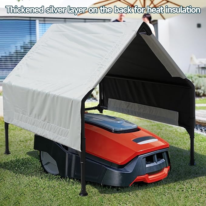 Robot Mower Garage, Wire Free Robot Lawn Mower Cover, Durable Water-Proof and Ultraviolet-Proof Polyester Oxford, 32 "x28x24, Suitable for All Types of Mowing Robots. (Large Size