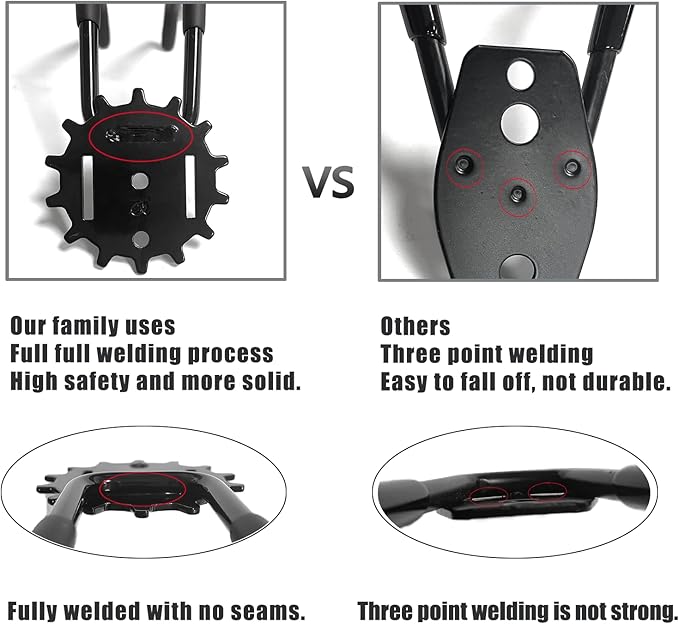 Heavy Duty Steel Storage Hooks - Utility Wall Mount Hooks with Anti-Slip Coating, Holds Bike, Ladder & Tools
