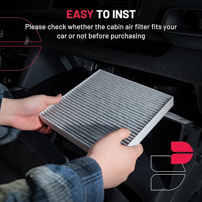 BDFHYK Cabin Air Filter with Activated Carbon Compatible with Hyundai Ioniq 2017-2022, Compatible with Kia Niro 2017-2022, Replace# 97133G2000, CAF10002P