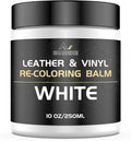 Leather Recoloring Balm,10oz Leather Color Restorer Leather Repair Kit for Furniture Car Leather Scratch Remover, White Leather Color Restorer for Couches,Leather Dye Paint for Faded