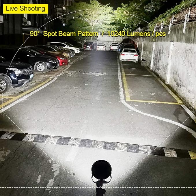 EXZEIT 7 Inch 256W Driving Lights 20480 Lumens Fog Lights Offroad Light Driving Lights for Jeep Wrangler Trucks Toyota Pickup GMC SUV Ford