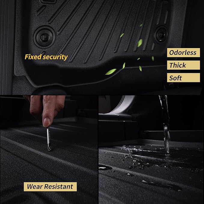 Floor Mats for 2024 2025 Toyota Land Cruiser TPE All Weather Protection Car Floor Liners All Season Guard Odorless Anti-Slip Mats Accessory Custom Fit for 2024 2025 Toyota Land Cruiser-Black