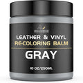 Leather Recoloring Balm,10oz Leather Color Restorer Leather Repair Kit for Furniture Car Leather Scratch Remover, Gray Leather Color Restorer for Couches,Leather Dye Paint for Faded