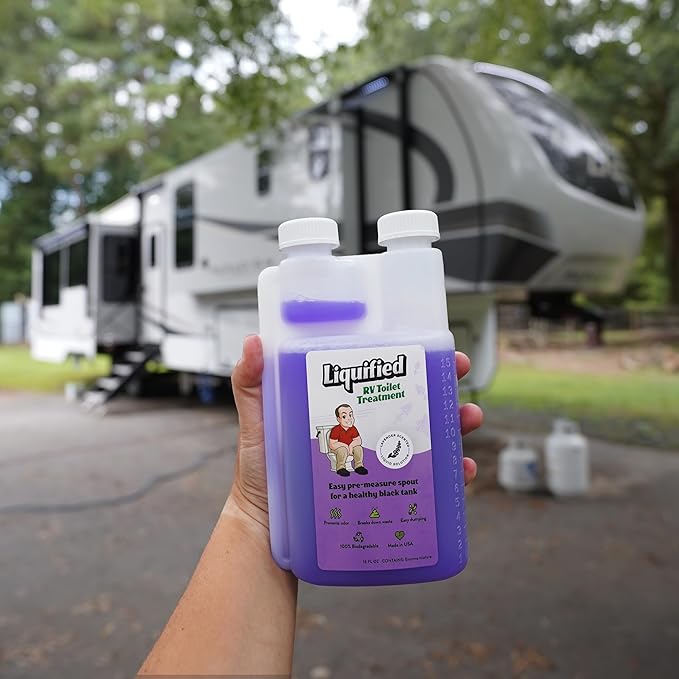 Liquified RV Toilet Treatment - Black Holding Tank Digester - Odor Eliminator - Lavender Scent - Matts RV Reviews (Lavender, 16oz)