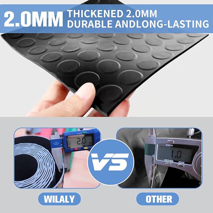 Premium Garage Floor Mat, Commercial Grade Heavy Duty Parking Mat for Garage Floor, Golf Cart Parking, Water/Stain Resistant Floor Runner (Black Coin, 2 Rolls x 4 x 6.5 Feet)