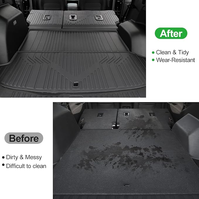 Floor Mats & Cargo Liners & Backrest Mat for 2025 2026 Chevy Equinox (Only Gas) & GMC Terrain 2025 2026, Door Sill Guards, All Weather TPE Car Floor Mats, Trunk Liner for Chevrolet Equinox Accessories