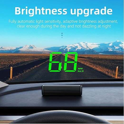 Head Up Display M2, HUD Projection Display Speed, Compact Body, Large Font, Plug and Play, Suitable for All Vehicles