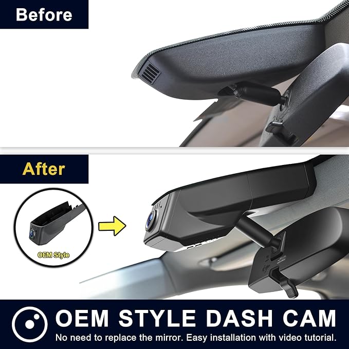 4K Dash Cam Custom fit for GMC Yukon, Yukon XL 2015 2016 2017 2018 2019 2020(Model C), Model C & Model D Have Same Models Years but Vehicle Sensor Cover are Different