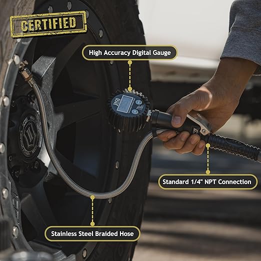JACO FlowPro Digital Tire Inflator with Pressure Gauge - 200 PSI