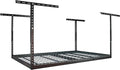MonsterRax Overhead Garage Storage Racks 4x6, Ceiling Mounted Shelving, Adjustable Hanging Storage Organizer, Heavy Duty Steel, Holds 500 Pounds, Color: Hammertone, Adjusts 12"-21” off Ceiling