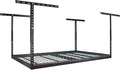 MonsterRax Overhead Garage Storage Racks 4x6, Ceiling Mounted Shelving, Adjustable Hanging Storage Organizer, Heavy Duty Steel, Holds 500 Pounds, Color: Hammertone, Adjusts 24"-45” off Ceiling