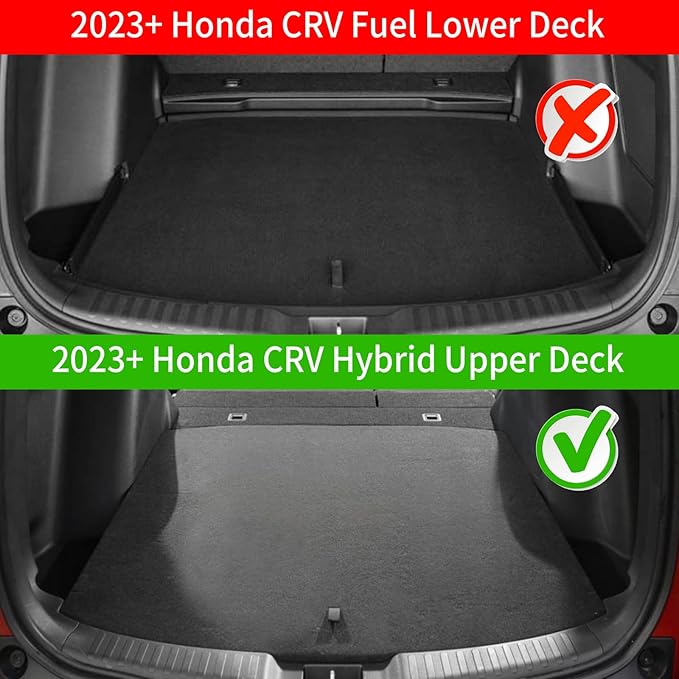 Rongtaod Cargo Mat Compatible with 2023 2024 2025 2026 Honda CRV (Include Hybrid) Cargo Liner Trunk Mat TPE All Weather Trunk Liner Honda CR-V Accessories (Fit Upper Deck, Trunk Mat)